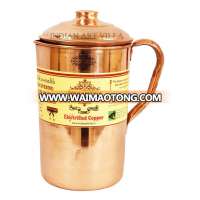 IndianArtVilla Handmade Copper Water Pitcher Storage Jug Tableware Serveware