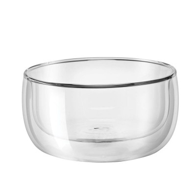 Heat Resistant High Borosilicate Small Tableware Double Wall Glass Bowl 280mL