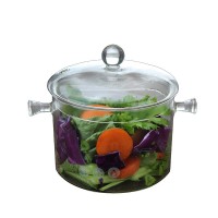 Pyrex Glass Safe On Open Fire Transparent Clear Glass Cooking Pot