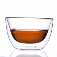 Pyrex Glass Double Wall Heat Insulated Glass Bowl