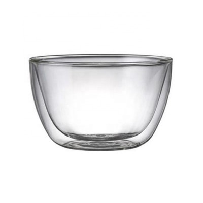 2020  large size double wall heat resistant glass bowl 2300ml