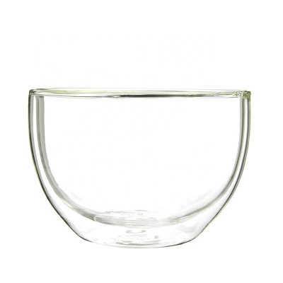 New style Double wall glass bowls food container