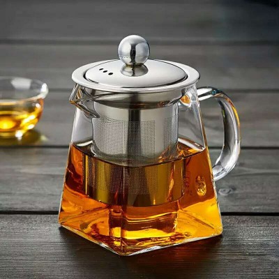 high quality hand made borosilicate glass tea pot