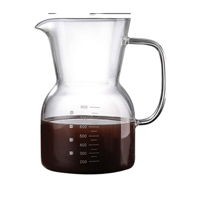 800ml Handblown pyrex pour over glass coffee maker