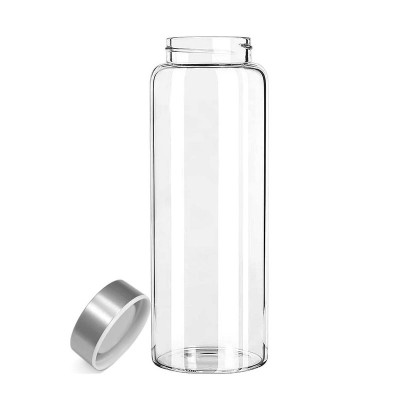 100% Borosilicate Glass BPA Free Leak-Proof Stainless Steel Lid Glass Water Bottle