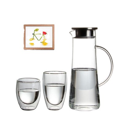 Medium size insulated ice water pot high borosilicate glassware